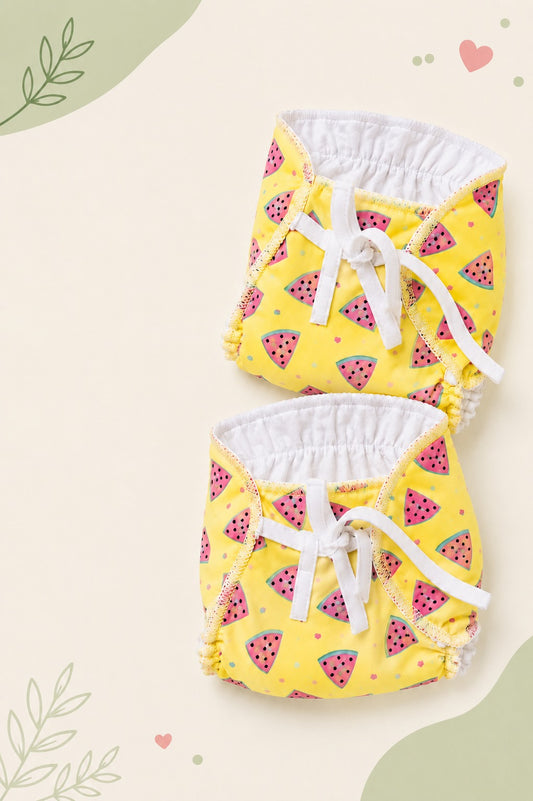 Yellow Printed Reusable Langot