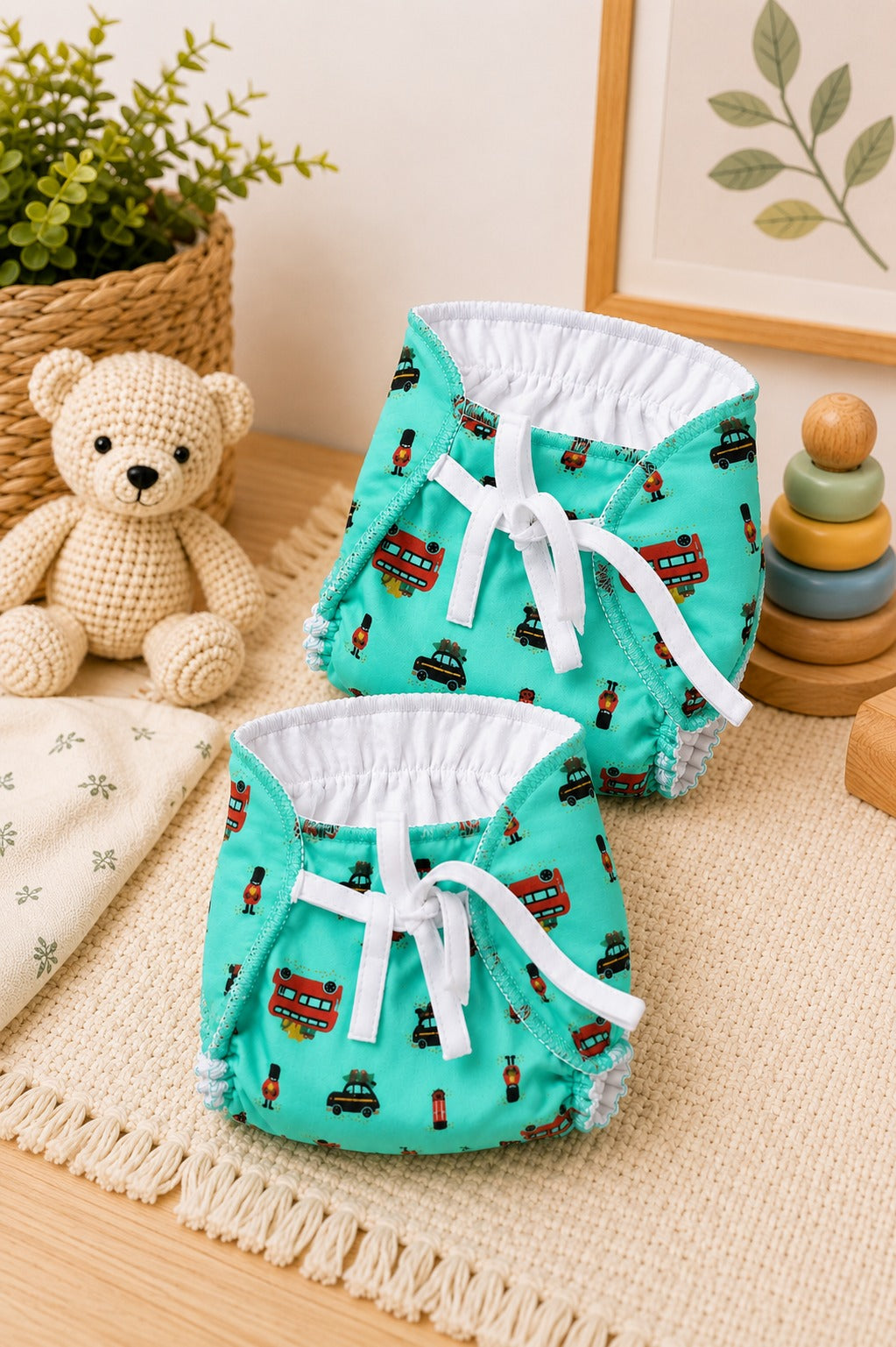 Green Printed Reusable Langot