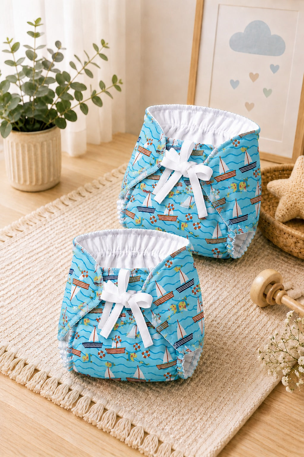 Blue Printed Reusable Langot
