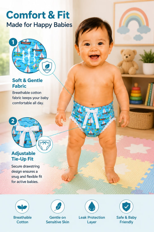 Blue Printed Reusable Langot