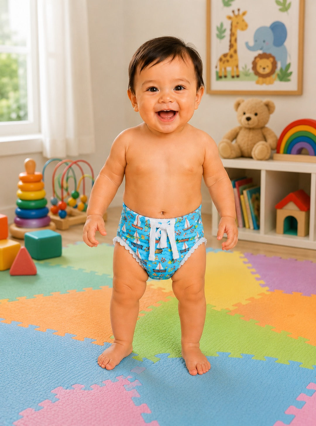 Blue Printed Reusable Langot