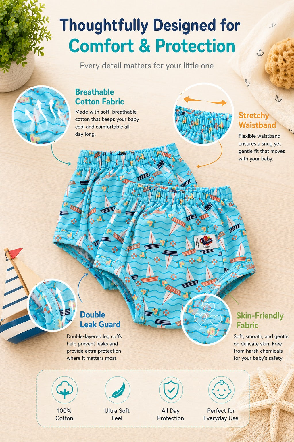 Printed Reusable cloth Diapers