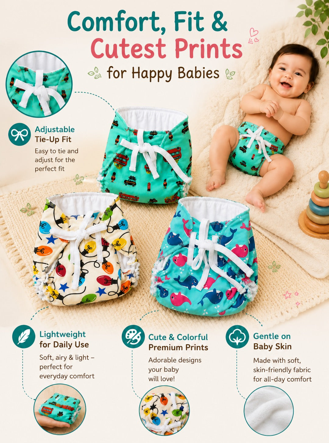 3pc Printed Langot